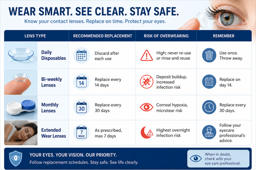 Overwearing Contact Lenses Past Their Replacement Schedule