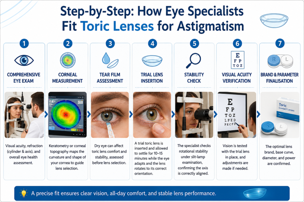What to Expect During a Toric Contact Lens Fitting: Step-by-Step Process